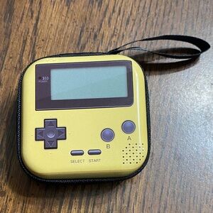 “5/$20” retro inspired metal small carrying case with zipper and loop